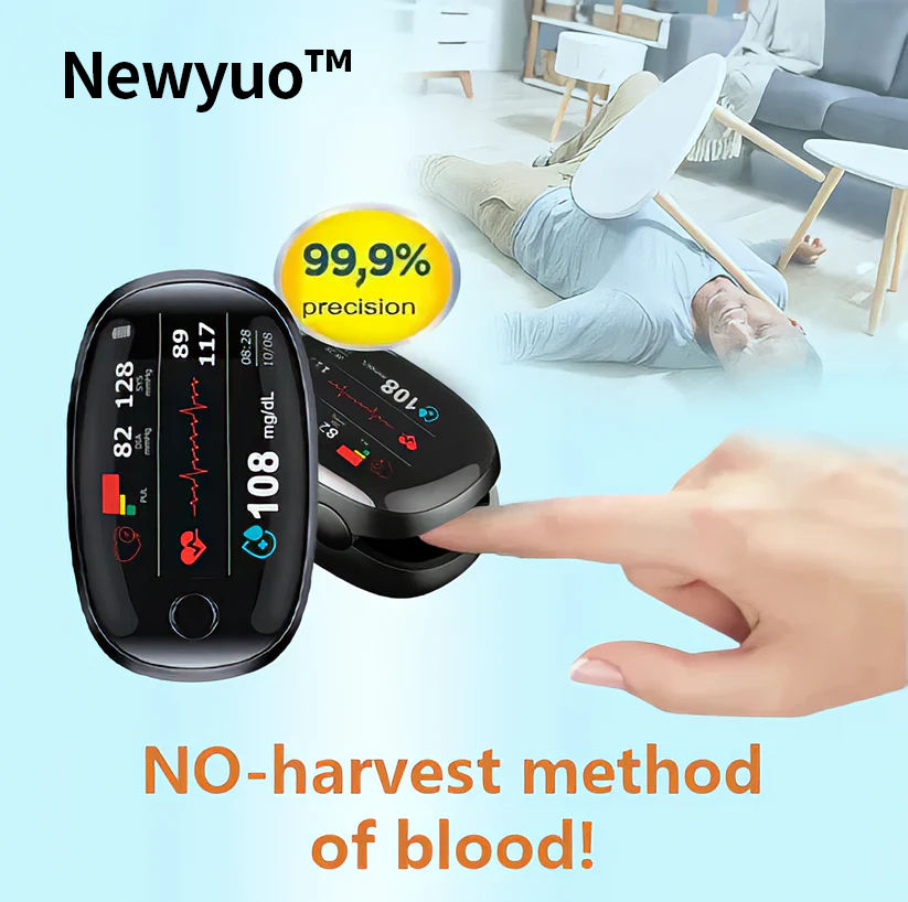 3-v-1 zdravotný monitor Bezbolestné meranie – extrémne rýchle výsledky – presné sledovanie ✅ Cukor v krvi ✅ Tep srdca ✅ Kyslík v krvi Všetko v jednom ✅👩⚕️