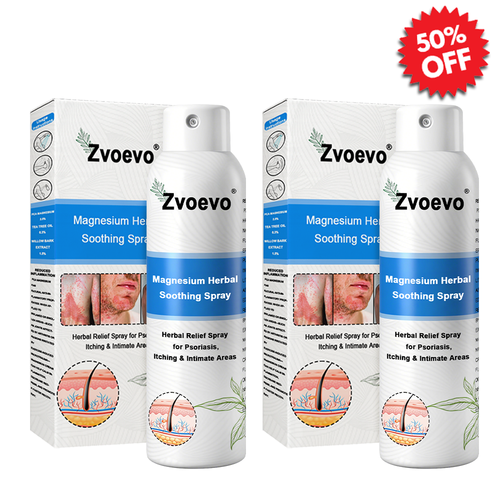 Oficiálny obchod: Zvoevo® 👩⚕️ Horčíkový bylinný sprej proti psoriáze — Schválené FDA (Uľavuje od psoriázy a ekzému, zlepšuje bakteriálne infekcie v genitálnej oblasti, lieči rosaceu a hidradenitídu suppurativu, ako aj akné a bradavice) 🔥