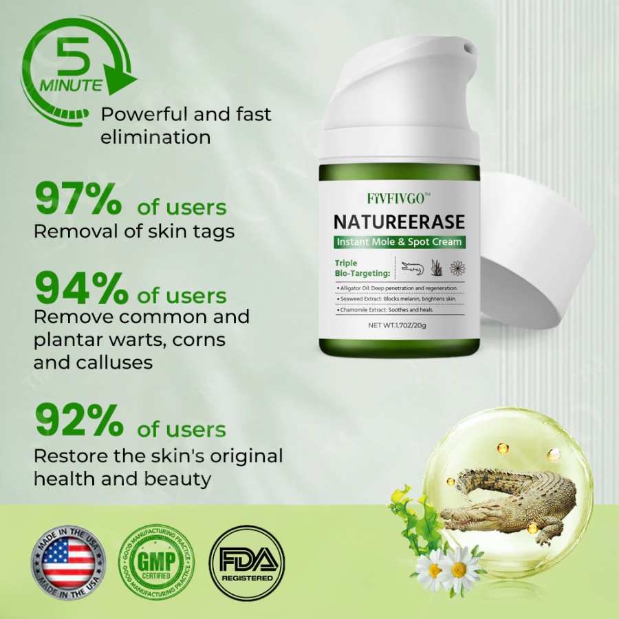 Fivfivgo™ 👩⚕️NatureErase Instant Krém na Pieprzyky a Škvrny – Prírodné zložky presne ošetrujú, zanechávajú pokožku hladkú, rovnomernú a žiarivú 🔅
