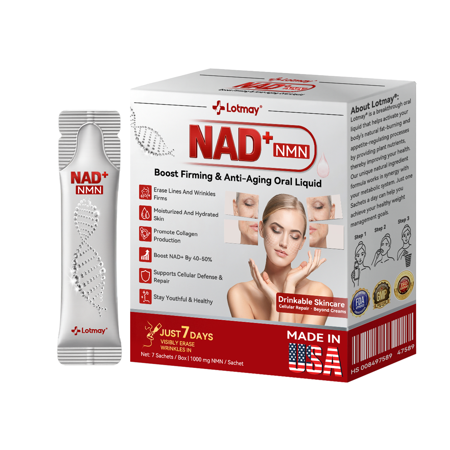 Vyrobené v USA👩⚕️ 𝐿𝑜𝑡𝑚𝑎𝑦® 𝑁𝑀𝑁 𝑁𝐴𝐷+ 𝐵𝑜𝑜𝑠𝑡 Spevňujúci a proti starnutiu perorálny roztok✅