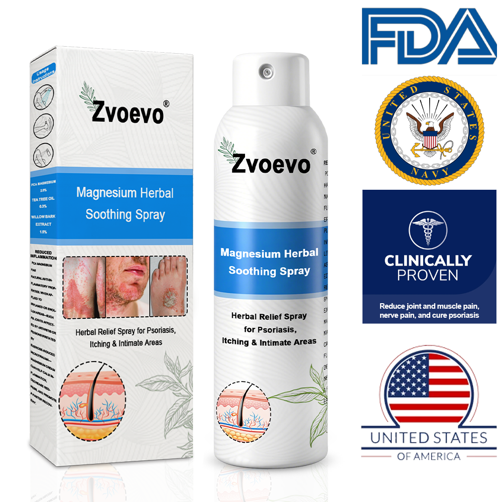 Oficiálny obchod: Zvoevo® 👩⚕️ Horčíkový bylinný sprej proti psoriáze — Schválené FDA (Uľavuje od psoriázy a ekzému, zlepšuje bakteriálne infekcie v genitálnej oblasti, lieči rosaceu a hidradenitídu suppurativu, ako aj akné a bradavice) 🔥