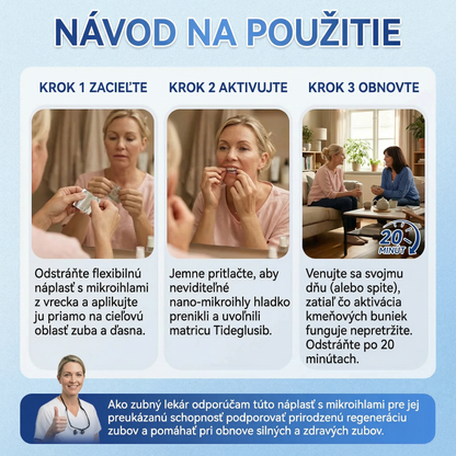 🦷𝐆𝐥𝐢𝐦𝐦𝐞𝐫𝐥𝐲® Tideglusib zuby a dasna Opravná náplasť s mikroihlami  | Pokročilé zubné pásiky s aktiváciou kmeňových buniek (obnova skloviny a dentínu • posilnenie ďasien • odstránenie zubného kameňa a zápachu • zastavenie citlivosti zubov)) 🎁