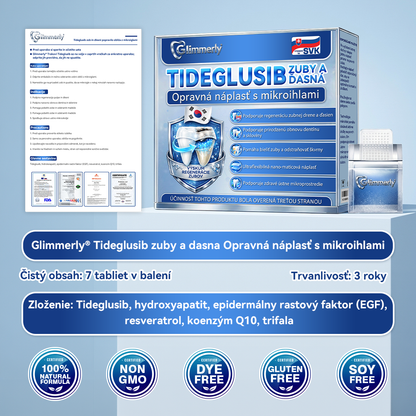 🦷𝐆𝐥𝐢𝐦𝐦𝐞𝐫𝐥𝐲® Tideglusib zuby a dasna Opravná náplasť s mikroihlami  | Pokročilé zubné pásiky s aktiváciou kmeňových buniek (obnova skloviny a dentínu • posilnenie ďasien • odstránenie zubného kameňa a zápachu • zastavenie citlivosti zubov)) 🎁