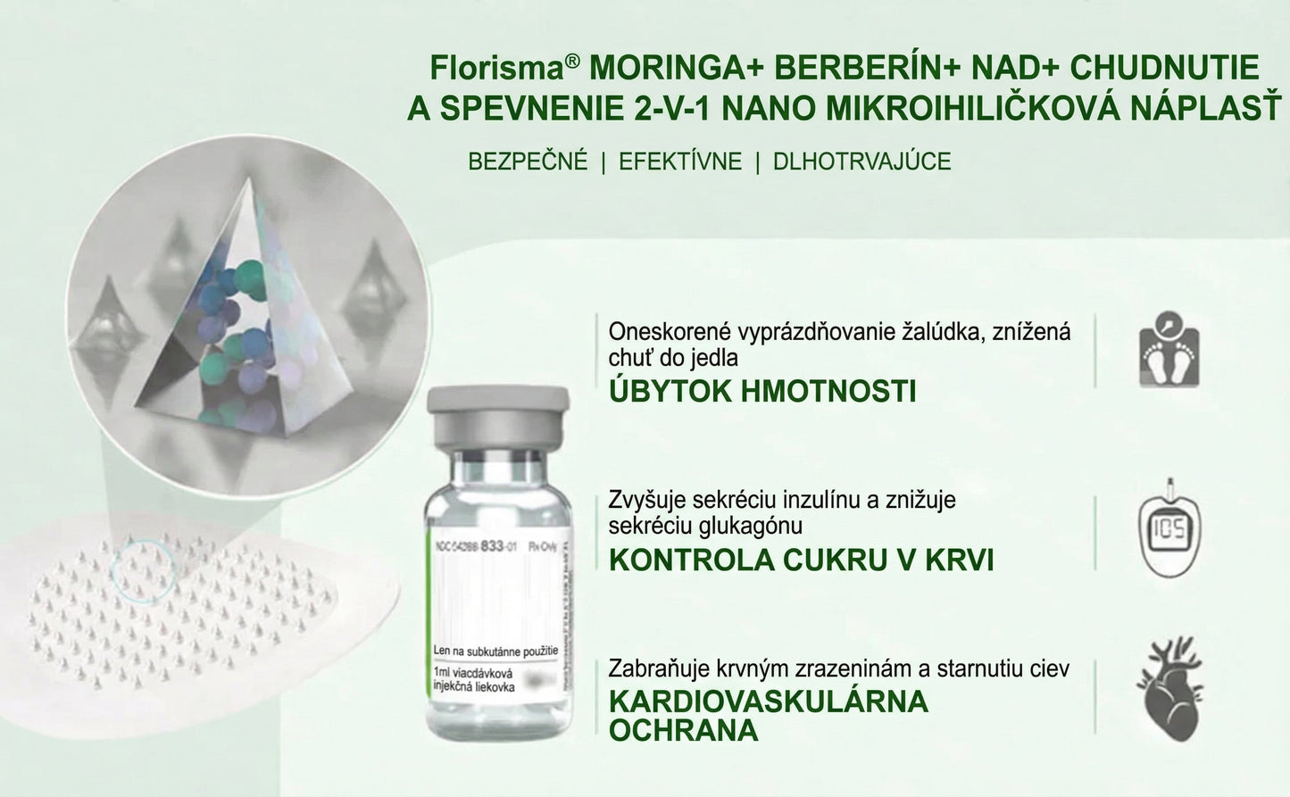 Možnosť platby na dobierku 【Posledný deň akcie: 70 % zľava】Florisma® 👩‍⚕️ Moringa & Berberín 10-v-1 Pokročilá Nano Mikroiigličková Náplasť Vhodné na obezitu, cukrovku, spánkovú apnoe a problémy so kĺbmi ✨