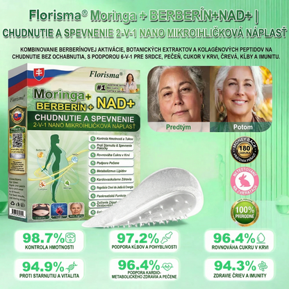 Možnosť platby na dobierku 【Posledný deň akcie: 70 % zľava】Florisma® 👩‍⚕️ Moringa & Berberín 10-v-1 Pokročilá Nano Mikroiigličková Náplasť Vhodné na obezitu, cukrovku, spánkovú apnoe a problémy so kĺbmi ✨