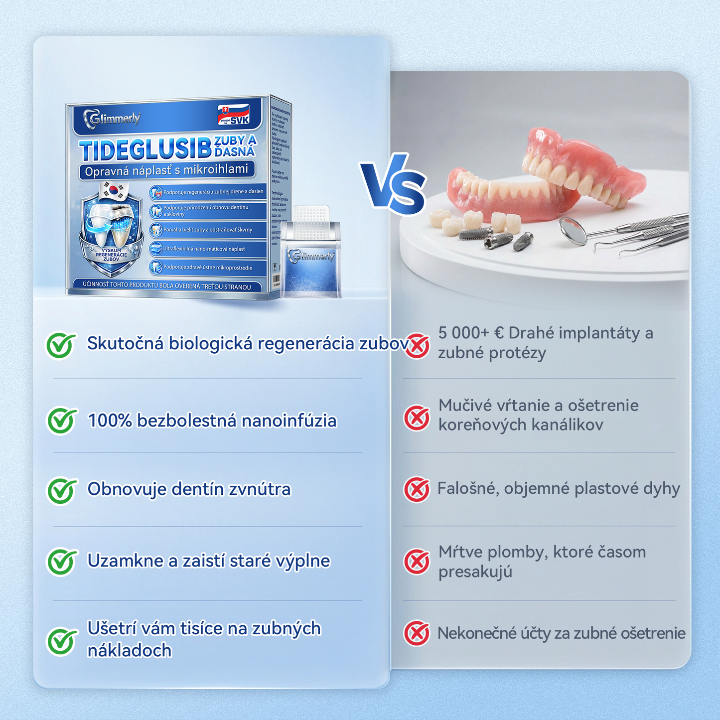 🦷𝐆𝐥𝐢𝐦𝐦𝐞𝐫𝐥𝐲® Tideglusib zuby a dasna Opravná náplasť s mikroihlami  | Pokročilé zubné pásiky s aktiváciou kmeňových buniek (obnova skloviny a dentínu • posilnenie ďasien • odstránenie zubného kameňa a zápachu • zastavenie citlivosti zubov)) 🎁