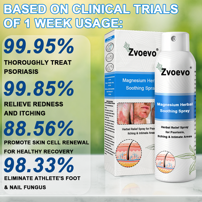 Oficiálny obchod: Zvoevo® 👩‍⚕️ Horčíkový bylinný sprej proti psoriáze — Schválené FDA (Uľavuje od psoriázy a ekzému, zlepšuje bakteriálne infekcie v genitálnej oblasti, lieči rosaceu a hidradenitídu suppurativu, ako aj akné a bradavice) 🔥