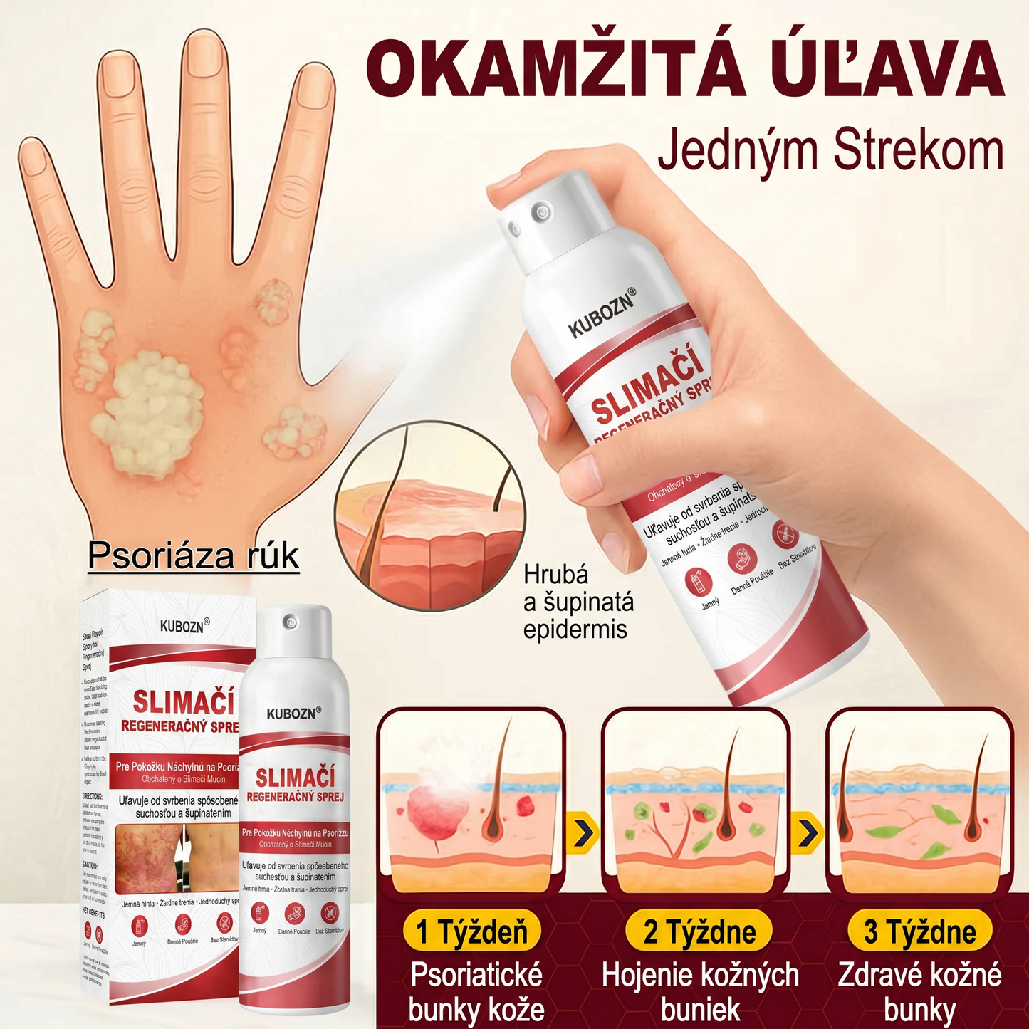 Florisma® 🥇🥬SLIMACİ REGENERAĞNY SPREJ  Na pokožku s psoriázou, svrbením a šupinatením
