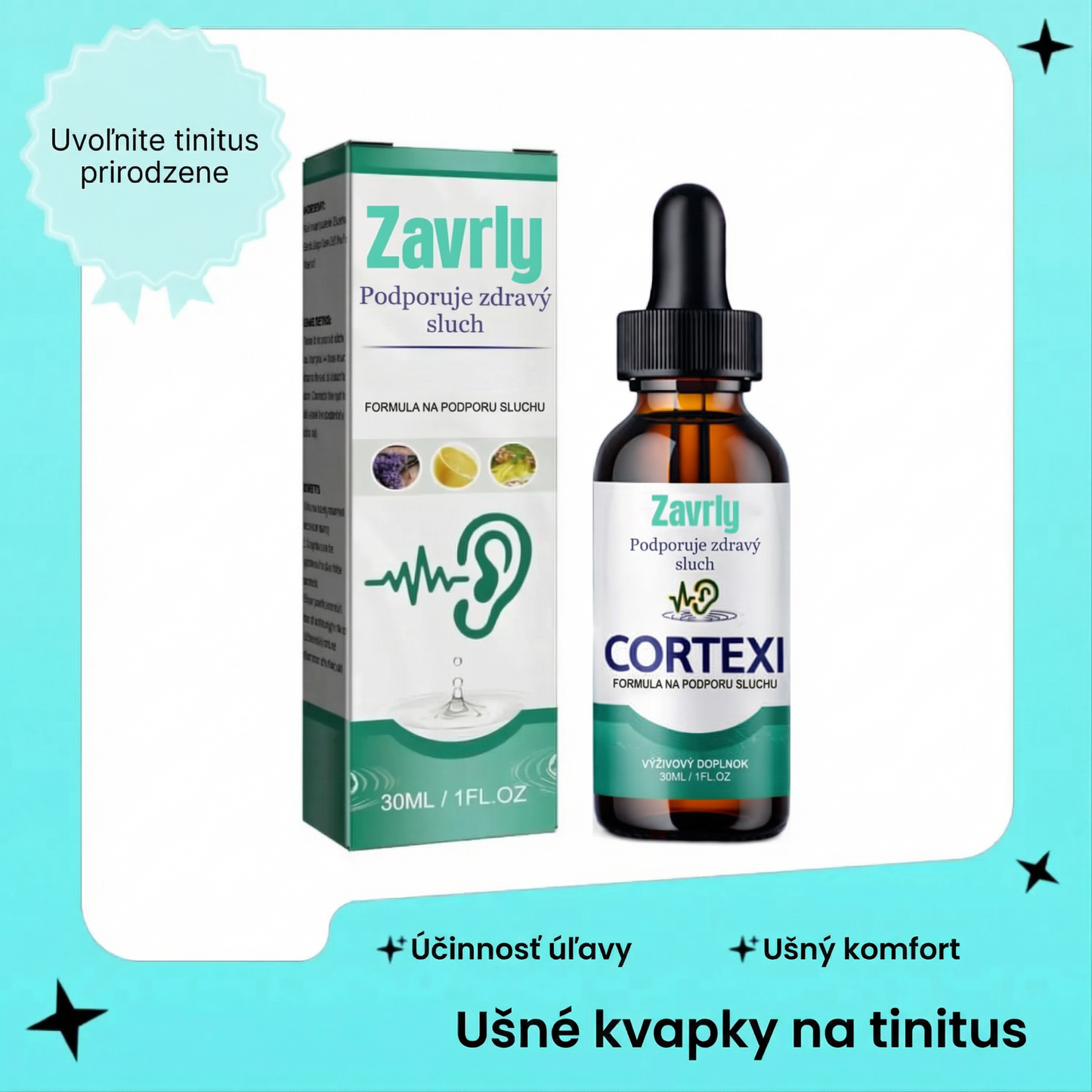 Zavrly Ušné 👂kvapky proti tinnitu pre čisté uši a maximálne pohodlie – okamžitá úľava od tinnitu a nepohodlia v ušiach🧧